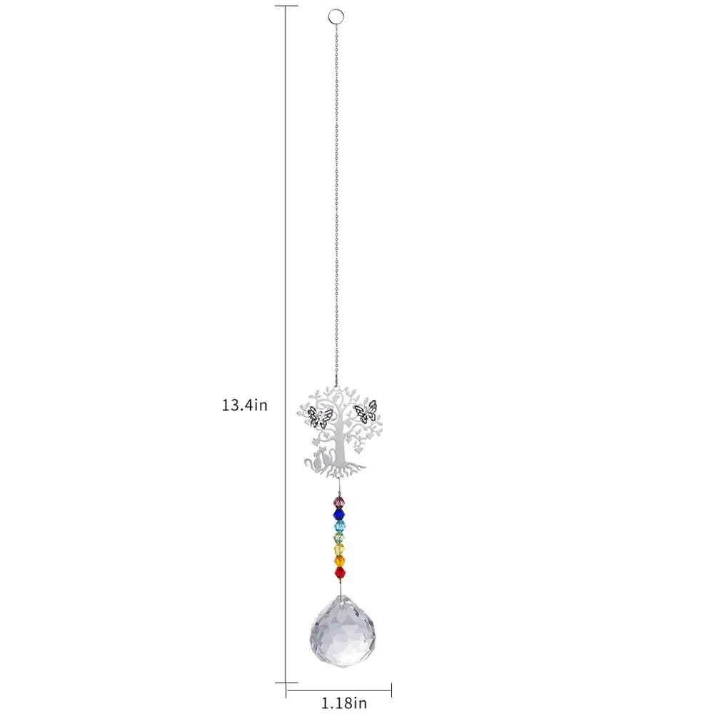 Chakra 3D металлическое дерево окно Висячие бабочки кулон люстра подсолнечники для домашнего офиса украшения сада - Цвет: type1 1pcs