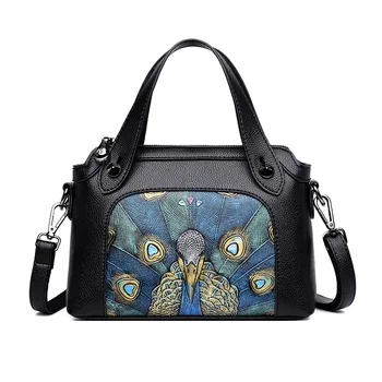

Chu JJ Women's Genuine Leather Handbags Animal Prints Shoulder CrossBody Bags Ladies Fashion Messenger Bag Women Tote Bags