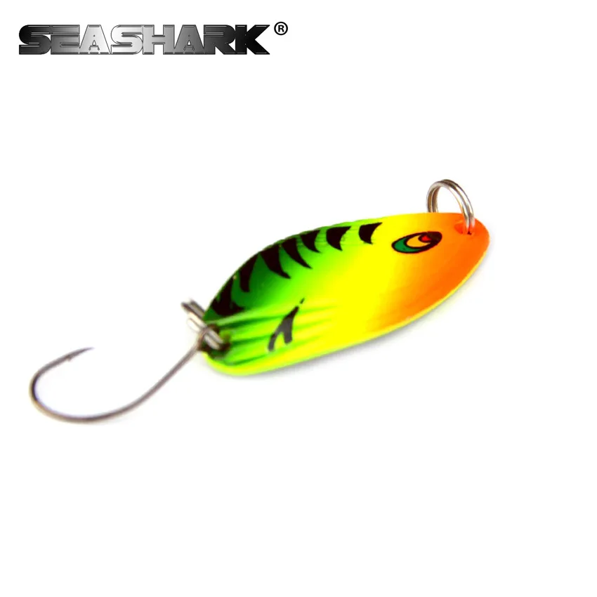 SEASHARK Mini Fishing Spoon 5 Color 4.5gTrout Lures Fluttering Spoons