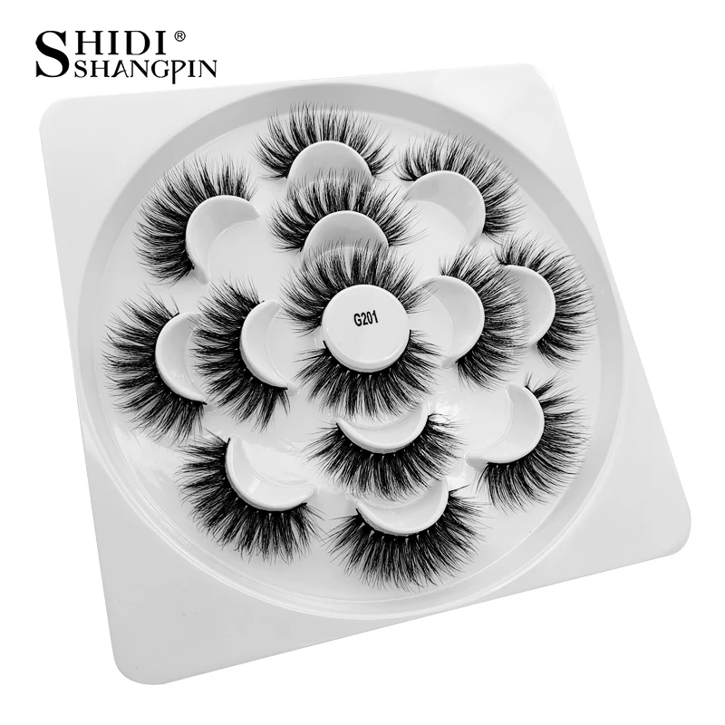 

7 pairs false eyelashes soft mink eyelashes full 3d mink lashes makeups fake eyelashes for maquiagem 100% cruelty free lashes