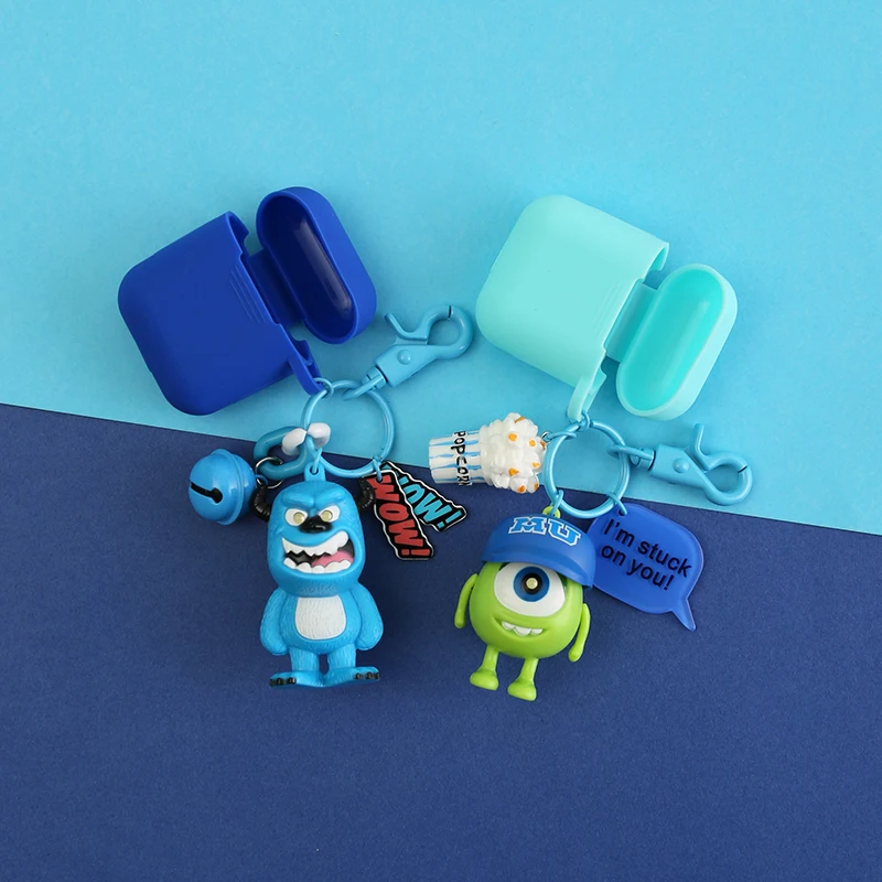 

Soft Silicone Case For Apple Airpods Case Accessories Bluetooth Earphone Special Decoration Case Bag Cover with Key Ring