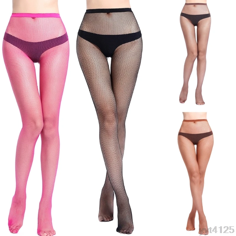 Womens Sexy High Elastic Mesh Toe Silk Stockings Control Top Tights