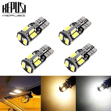 Buy 4X Car Styling 10SMD 5630 5730 Canbus T10 Led No Error w5w 194 168 Auto Dome Lamp Light Bulbs 12V white warm white Free Shipping