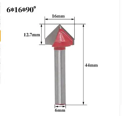 1 шт. 6 мм хвостовик 60 90 120 150 градусов V паз фреза для дерева Вольфрам ЧПУ твердосплавный фрезерный фрезы по дереву гравировальные электроинструменты - Длина режущей кромки: NO 3