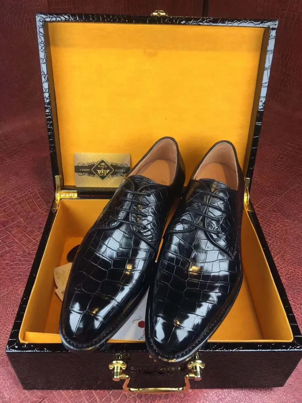 crocodile skin dress shoes