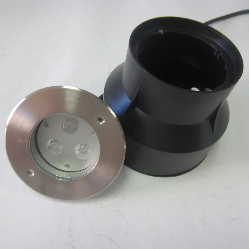 Нержавеющая сталь IP68 Водонепроницаемый 12VDC 3x1w Одноцветный 3x3W RGB 3in1 подводный