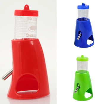 

80ml New 2 in 1 Hamsters Water Bottle Holder Dispenser Base Hut Small Animal Hideout