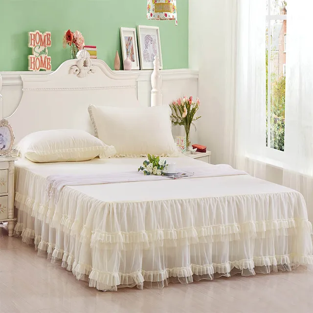 bedspread bed skirts hotel purple lace bed skirt queen size 180x200cm