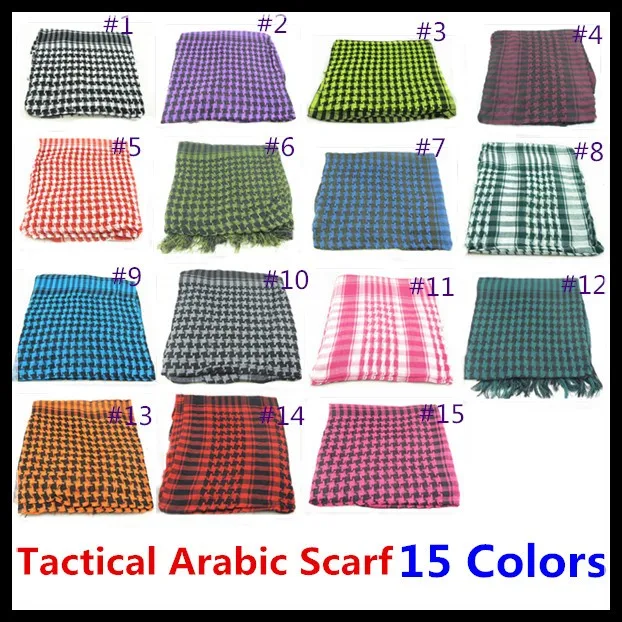 15 Цвета Арабский мужские Shemagh военно-тактические армейская арабские шарфы шаль на открытом воздухе Велоспорт охотничий шарф шеи