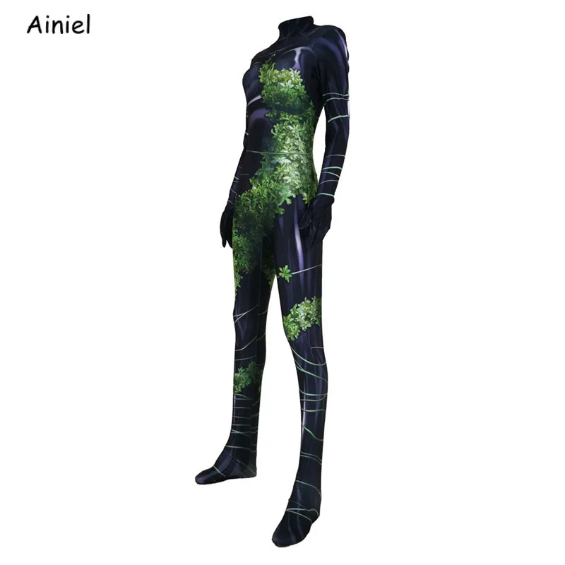 Костюм Бэтмена Ядовитый плющ костюмы для косплея Pamela Lillian Isley Zentai боди костюм