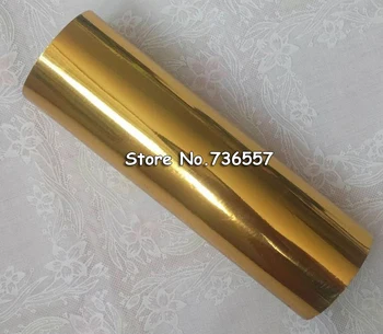 

1 Roll 8.3"x131yards / 21cmx120M Gold Color Hot Stamping Foil Heat Transfer Laminating Napkin Gilding PVC business Card Emboss