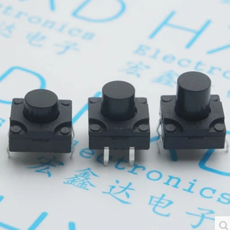 

Waterproof 12 * 12 * 8 mm light touch switch 4 feet micro switches vertical copper fee