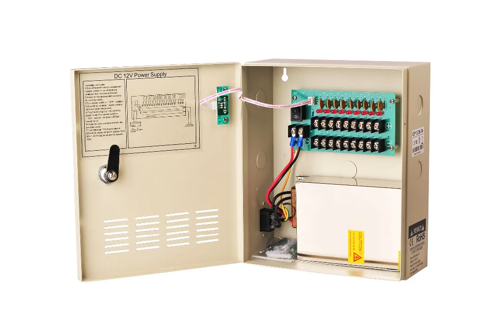 

2PCS 9CH DC 12V 5A Output Power Supply Switch Box for CCTV System