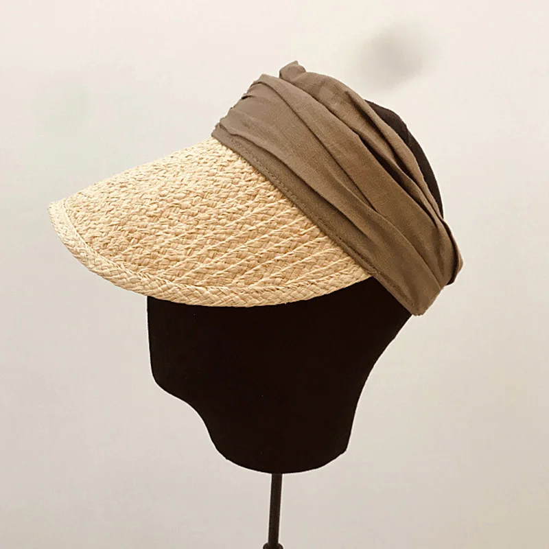 Женская плетеная шляпа с широкими полями Raffia летняя соломенная гусиным языком