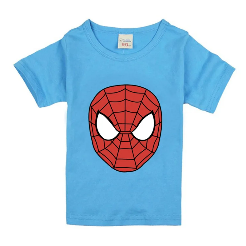 Новинка года; детская футболка с короткими рукавами с рисунком Человека-паука для мальчиков и девочек; хлопковая Футболка; детская одежда; футболки