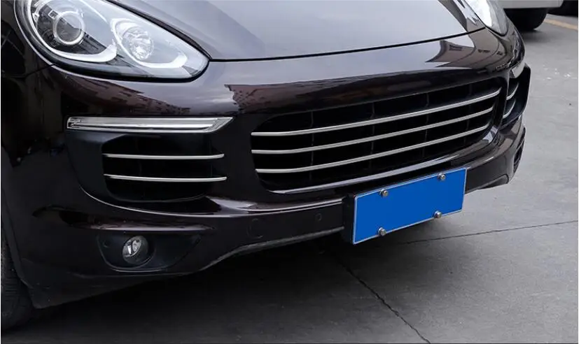 Автомобиль передний 3D бампер сетка вентиляционное отверстие решетка грязи грили и противотуманных фар крышка планки для Porsche Cayenne