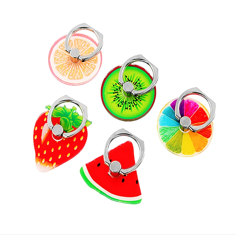 Pushingbest Mobile Phone Holders Finger Ring Multible Color with Fresh Fruit for Iphone Xiaomi Huawei | Мобильные телефоны и