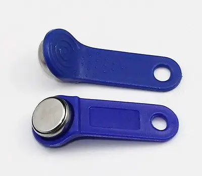 

10PCS DS1990A-F5 TM Card iButton Tag with wall-mounted holder Blue New