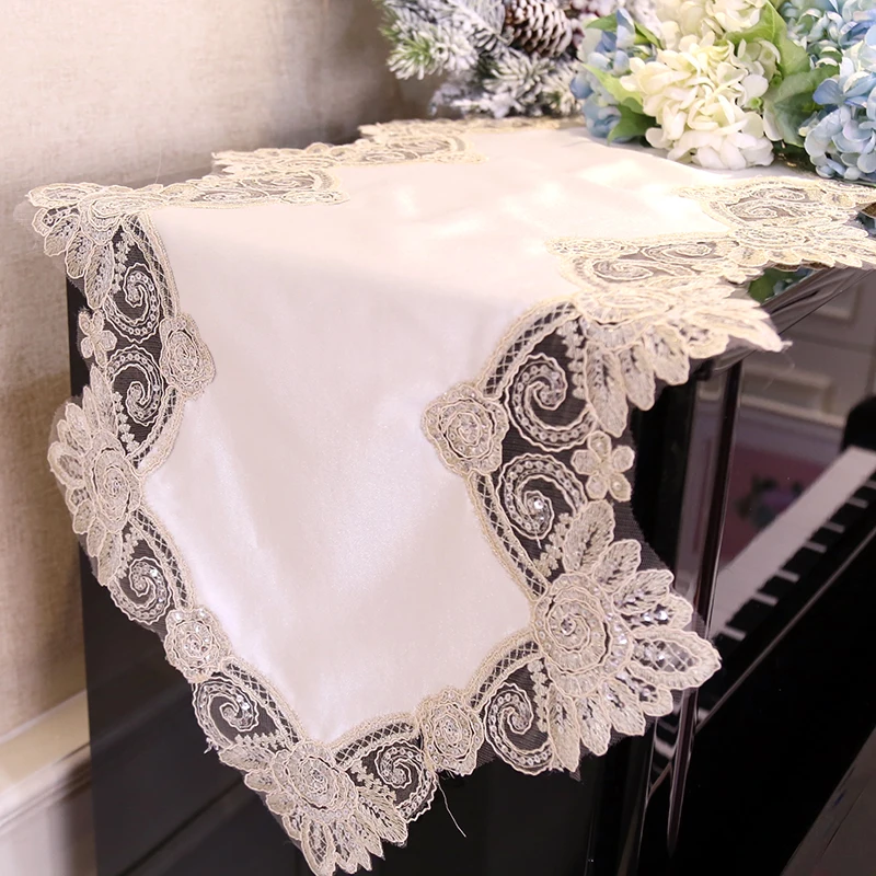Buy New Korean Lace & velvet Table Bedding Runner