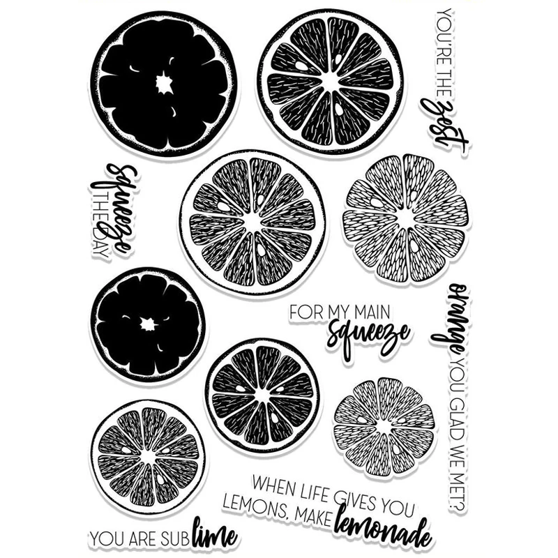 

Realistic Orange Transparent Clear Silicone Stamp Set for DIY Scrapbooking/Photo Album Cards Making Decorative Clear Stamp