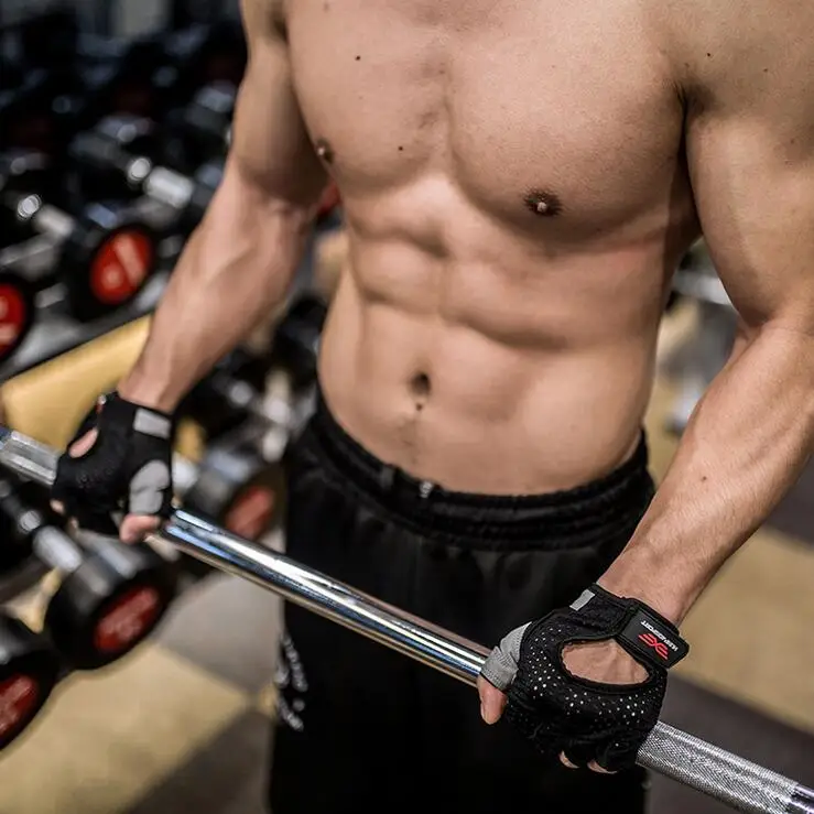 Summer Half Finger Sport Gym Gloves Shockproof Fitness Gloves Weightlifting Dumbbell Gloves For Men/women Non-Slip Durable
