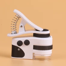 BIJIA 50X Мини Универсальный микроскоп для сотового телефона с светодиодный/УФ-подсветкой перезаряжаемая лампа Карманная Лупа для смартфона