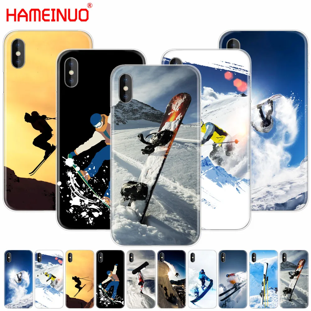 Hameinuo Sci Inverno Neve Sport Snowboard Sci Custodia Per Cellulare Custodia Per Iphone X 8 7 6 4 4S 5 5S Se 5C 6S Plus
