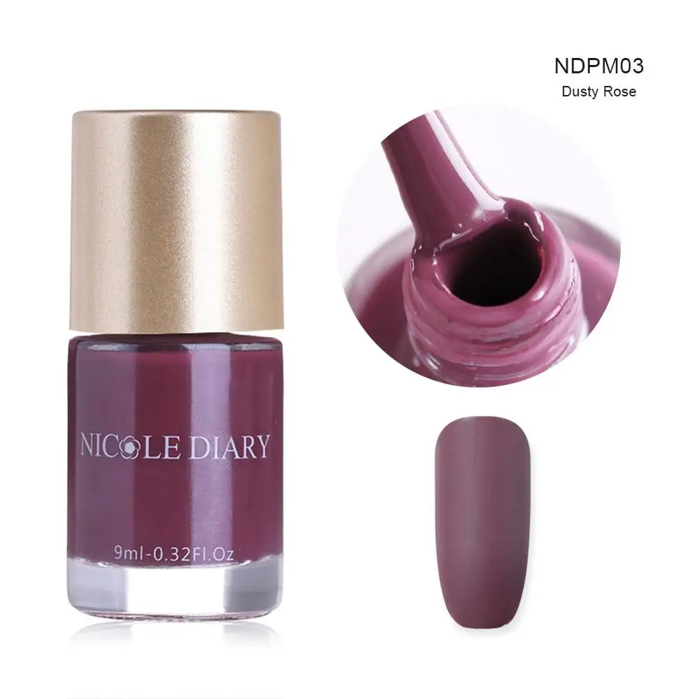 NICOLE DIARY 9ml Nail Polish Series Varnish Polish Quick Dry Eco-friendly Nail Art Lacquer 6 Colors - Цвет: NDPM03