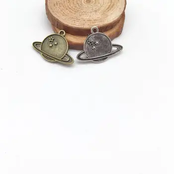 

Fashion 10 pcs metal Planet charms Planet Pendants fit DIY Handmade necklace earring bracelet charms Jewelry Making
