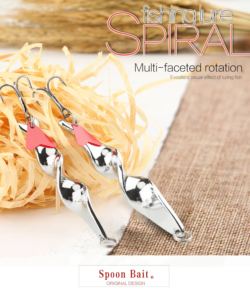 DONQL Spoon Fishing Lure 10g 14g 21g 28g Metal Baits Special Spiral Design Fishing Lure Sequins Spinner Hard Bait Tackle Set (1)