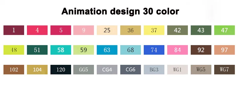 TOUCHNEW 80 цветов набор маркеров для живописи на спиртовой основе Эскиз маркер ручка для рисования манга дизайн художника архитектура принадлежности - Цвет: 30D
