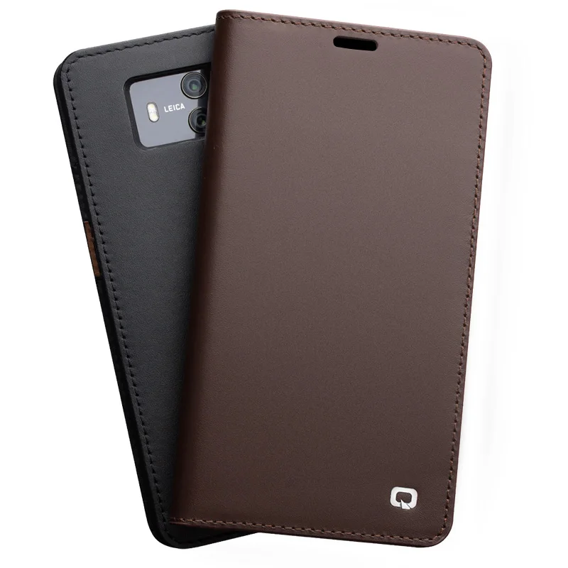 

QIALINO Fashion Genuine Leather Case for Huawei Mate 10 Ultrathin Card Slot Flip Phone Cover for Mate10 pro for 5.9/6.0 inch