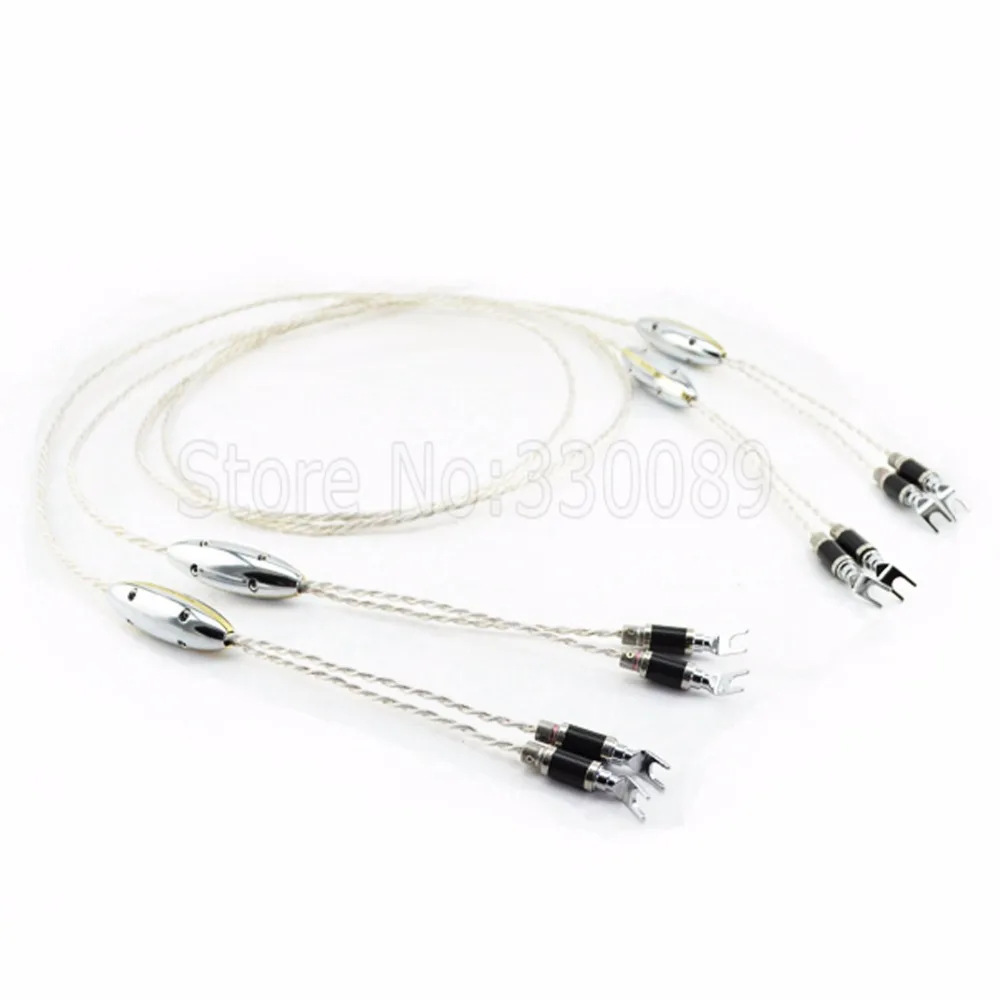 Free DHL shipping crystal cable Absolute Dream audio font b Speaker b font cables with Carbon