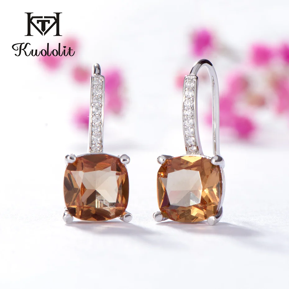 

Kuololit Zultanite Gemstone Drop Earrings For Women Genuine 925 Sterling Sliver Earrings Color Change Diaspore Gift Fine Jewelry