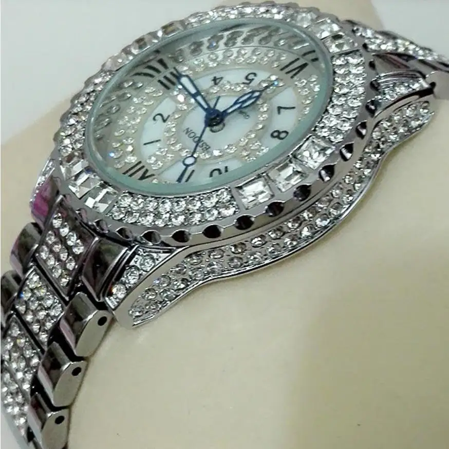 Bling Luxury brand Watches Women Rhinestone Watch square Crystal