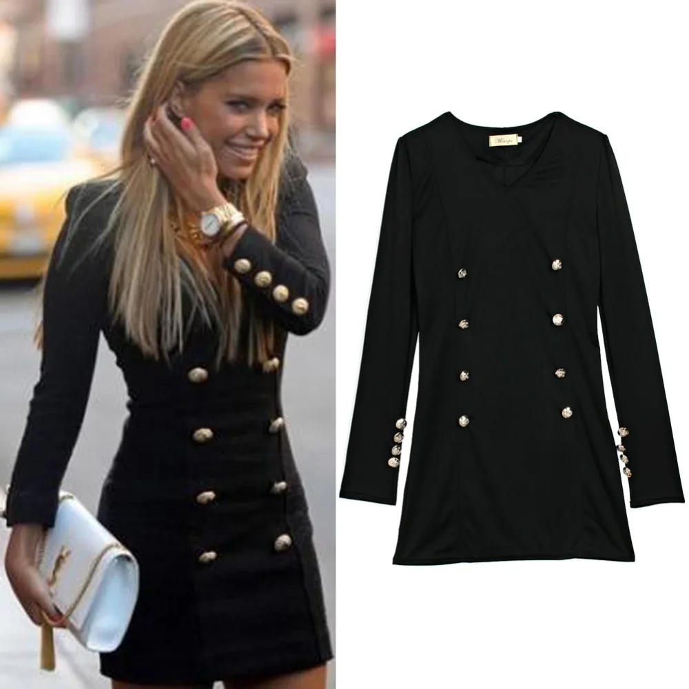 Fashion font b Women b font Bandage Bodycon Long Sleeve font b Sexy b font Party