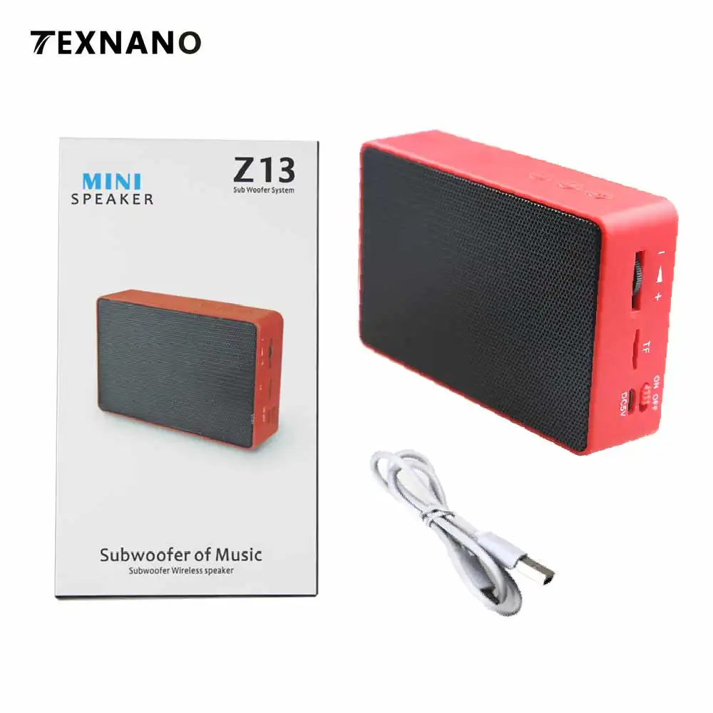 100% Оригинальный MP3 динамик квадратный Bluetooth FM радио мини осень 18650 батарея