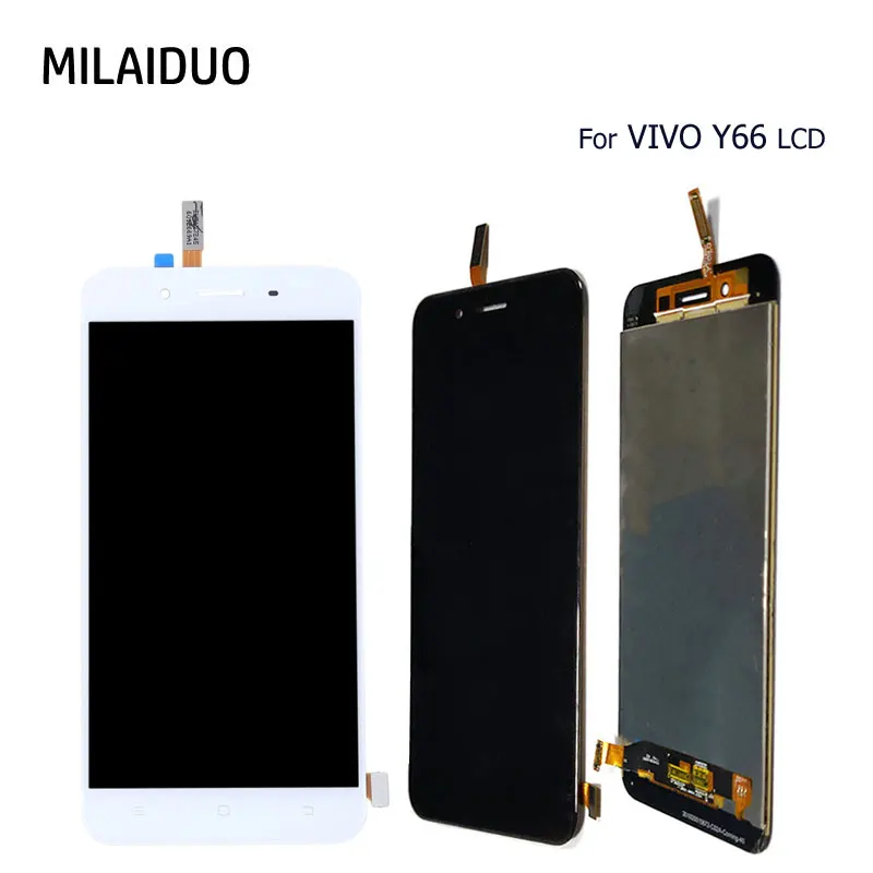 

LCD Display For Vivo Y66 Touch Screen Digitizer Full Assembly Replacement Parts Black White No Frame 5.5 inch White Black