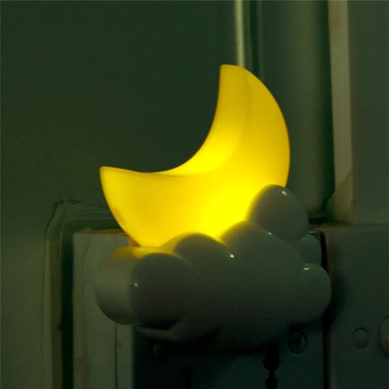 Moon Cloud светодиодный Ночной светильник с датчиком управления для детей, спальни, детской Ночной светильник, штекер питания, декор прикроватный, cocuk odasi lamba
