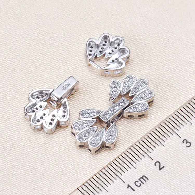 DIY Jewelry Fittings Supplies Copper Fastener Clasp Connector Accessories For Natural Stones