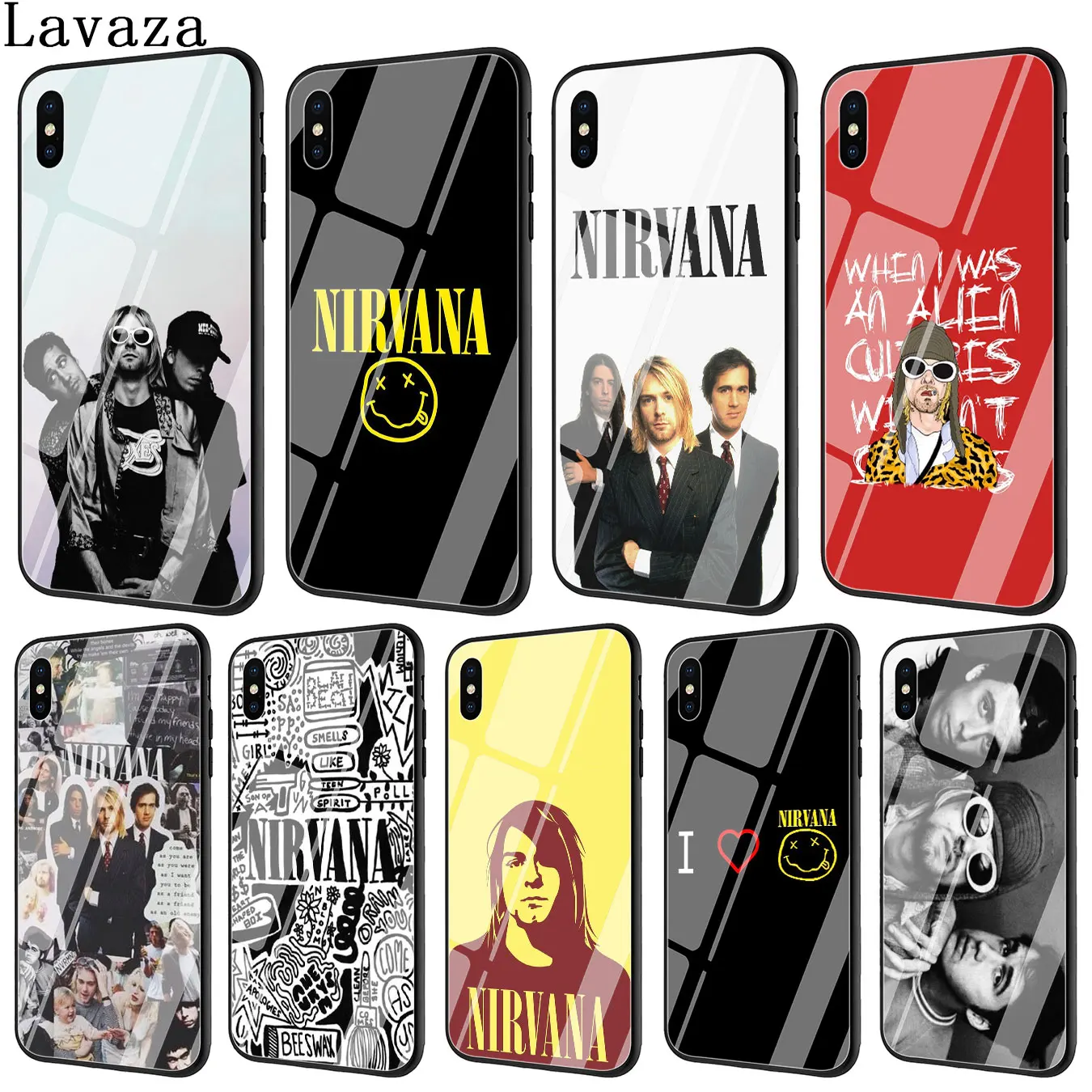 Lavaza Nirvana Kurt Donald Cobain чехол для телефона из закаленного стекла Apple iPhone XR X XS Max 6 6S 7 8 Plus