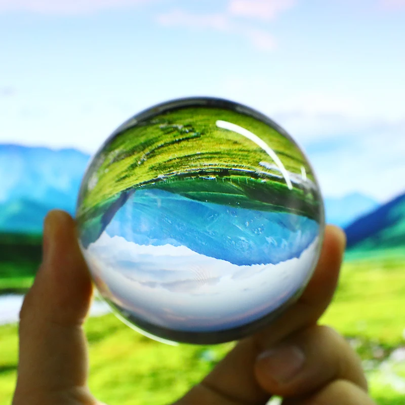 

80mm Artificial Clear Crystal Glass Ball Magic Healing Background Sphere Globe Photography Balls Home Decoration Craft Lens Prop