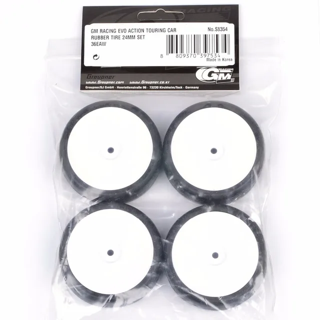 Cheap Graupner GM 4Pcs/Set Racing 1/10 RC Off Road Car Vehicle Tyre Tires &Wheel Rim  Black / White Free Shipping