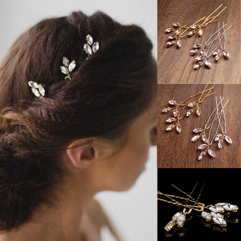 1 PCS Birdal Rhinestone Hair Pins Imitate Pearl Crystal Wedding Party Pageant Metal Sticks Women Accessories | Украшения и