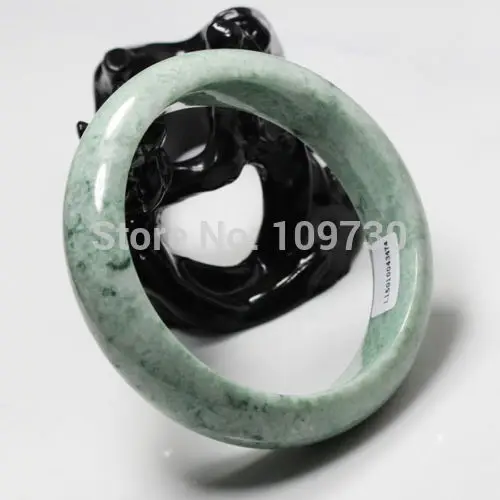 

001559 Grade "A" Natural Green Jadeite Jade Gems Bracelet Bangle 0 (A0502)