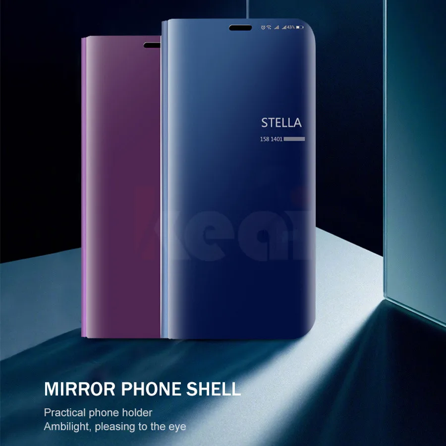 3D зеркальный флип чехол для Huawei P Smart Z 2019 9X Honor 10i 20 P20 Pro Прозрачный книги P30 Mate 10 Lite
