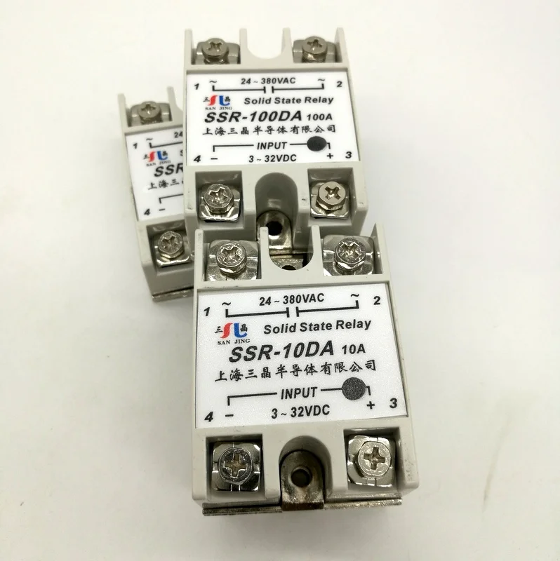 Твердотельное реле Φ SSR 10DA 10A 15A25A 40A фактически 3 32V DC TO 24 380V AC 25DA15DA 40DA|Реле| |