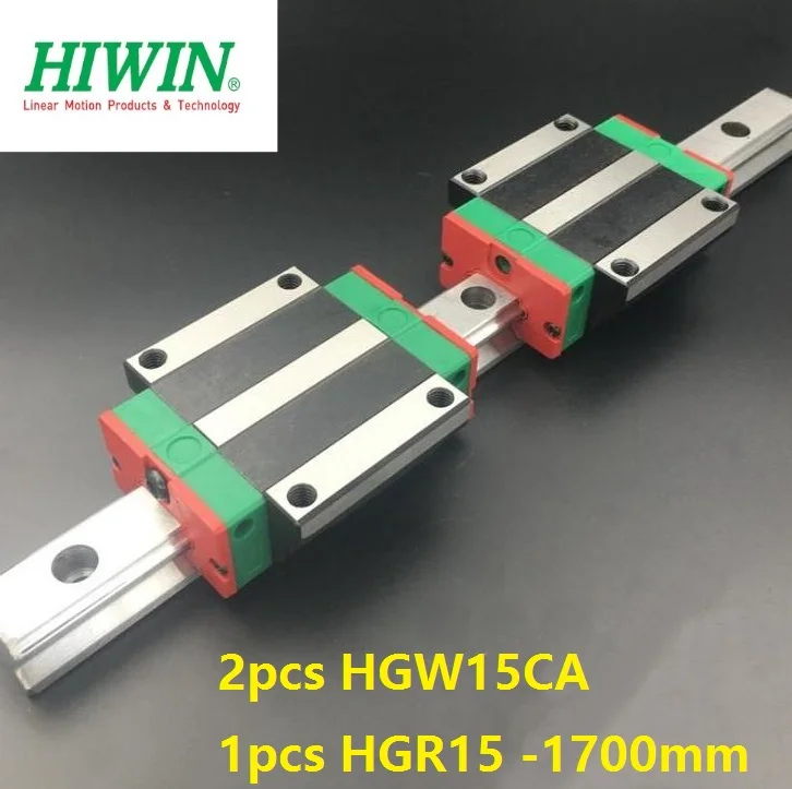 2 sets HGR15-1000mm Hiwin Liner rail /& 4 pcs HGW15CC Block Bearing