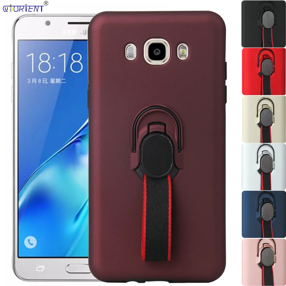 

For Samsung Galaxy J7 2016 J5 2016 Ring Bumper Cover J56 J76 Stand Matte Case SM-J710FN/DS SM-J710F/DS SM-J510FN/DS SM-J510F/DS