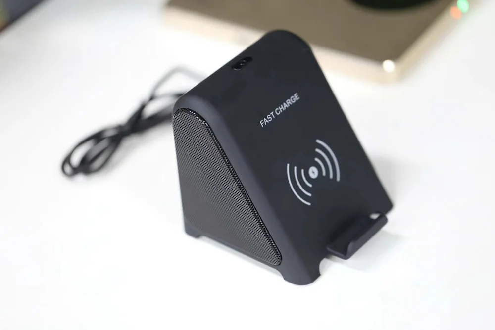 Hyleton 2 в 1 динамик Bluetooth и 10 Вт быстро Беспроводной Зарядное устройство для samsung/iPhone x держатель мобильного телефона для Функция Ци телефоны